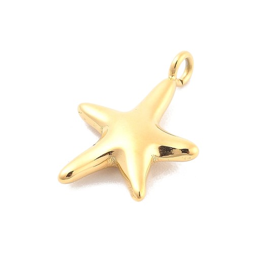 ZSS473 Zawieszka do biżuterii rozgwiazda 11x15mm stal nierdzewna IP złota 14K