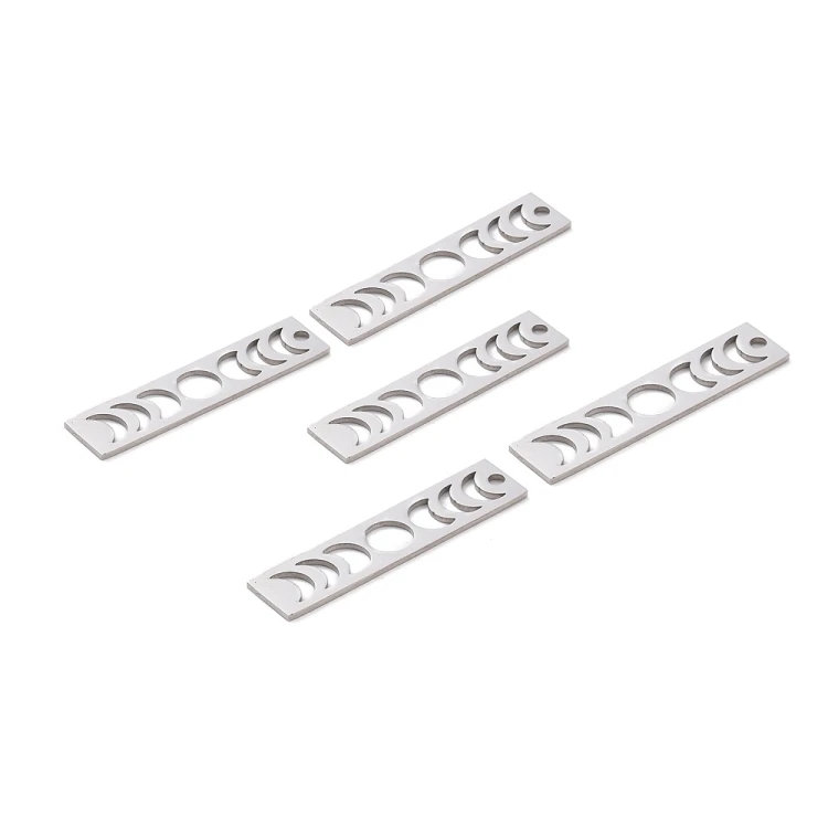 ZSS476 Zawieszka do biżuterii fazy księżyca 8x35mm stal nierdzewna platynowy