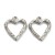 ZSS483 Zawieszka do biżuterii serce 16x18mm stal nierdzewna platynowe