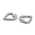 ZSS483 Zawieszka do biżuterii serce 16x18mm stal nierdzewna platynowe
