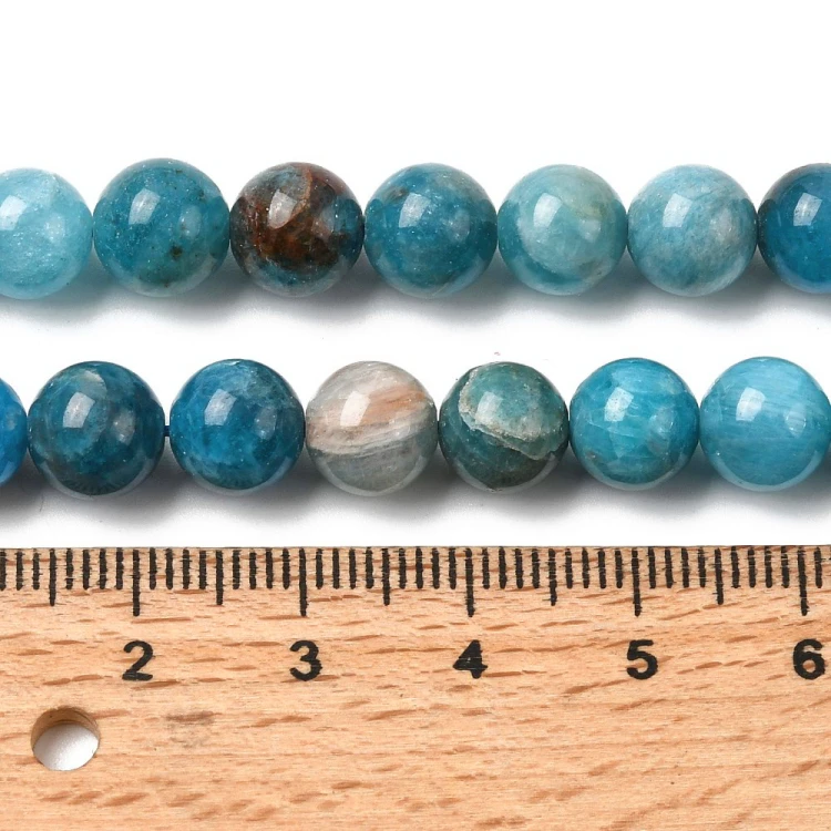 APT31 Apatyt kamień naturalny koraliki kule 8mm sznur 48szt
