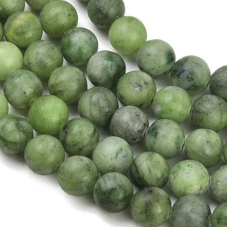JAD187 Jadeit Taiwan kamień naturalny koraliki kule 8mm sznur 46szt zielony