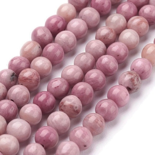 RD16 Rodonit kamień naturalny koraliki kule 8mm sznur 47szt