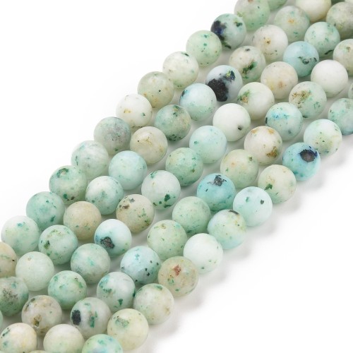 KK178 Chryzokola kamień naturalny koraliki kule 8mm sznur 49szt