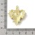 ZM101 Zawieszka metalowa do biżuterii serce krzyż 29x34mm punk gothic złote/czarne