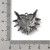 ZM102 Zawieszka metalowa do biżuterii serce 29x27mm punk gothic bordowe/grafitowe