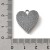 ZM103 Zawieszka metalowa do biżuterii serce czaszka 19x21mm punk gothic bordowe/grafitowe