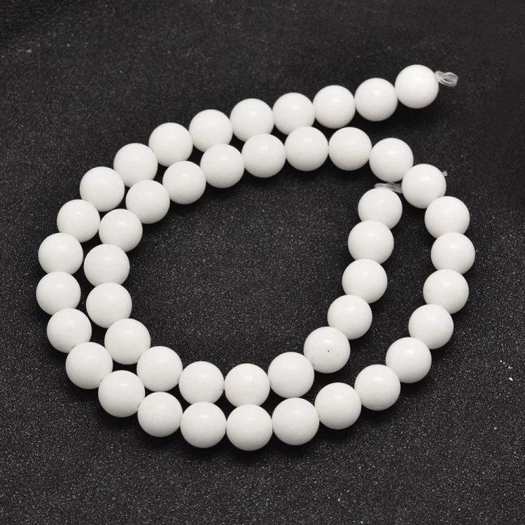 JAD188 Jadeit Malezyjski kamień naturalny koraliki kule 8mm sznur 45szt