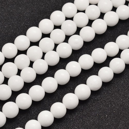 JAD188 Jadeit Malezyjski kamień naturalny koraliki kule 8mm sznur 45szt