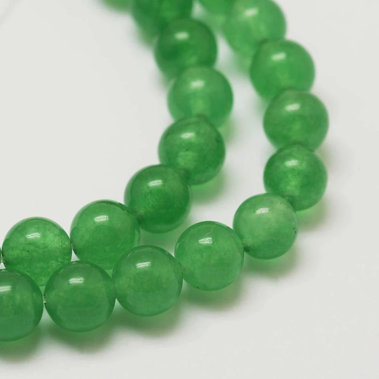 AVE13 Awenturyn kamień naturalny koraliki kule 8mm sznur 48szt