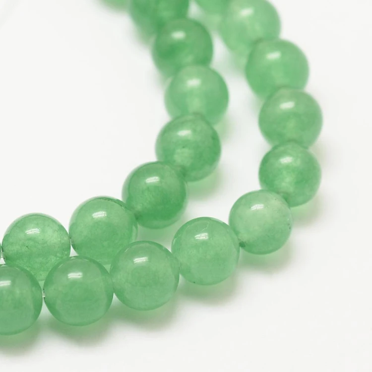 AVE13 Awenturyn kamień naturalny koraliki kule 8mm sznur 48szt