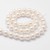 PER327 Perły muszelkowe LUX kule 6mm sznur 62szt białe