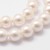 PER327 Perły muszelkowe LUX kule 6mm sznur 62szt białe