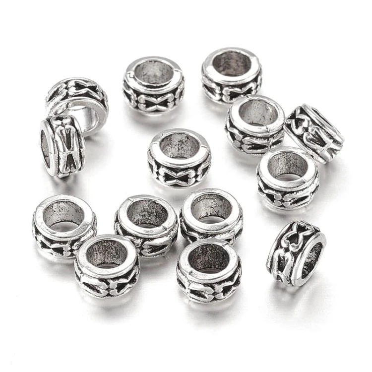 PRM693 Przekładka metalowa ozdobna 6x3,5mm 5szt