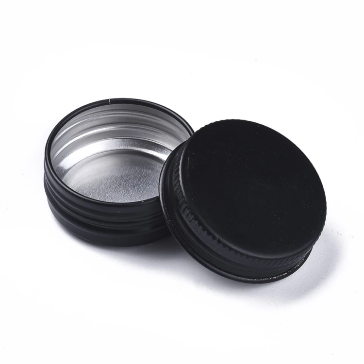 SP46 Pojemnik słoik słoiczek aluminiowy zakręcany 40x18mm 18ml czarny
