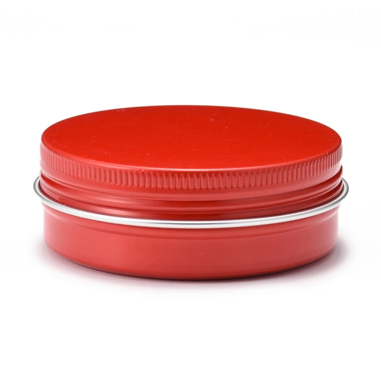 SP48 Pojemnik słoik słoiczek aluminiowy zakręcany 66x25mm 60ml czerwony