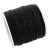 SW105 Sznurek pleciony bawełniany woskowany 1mm rolka 90m - czarny