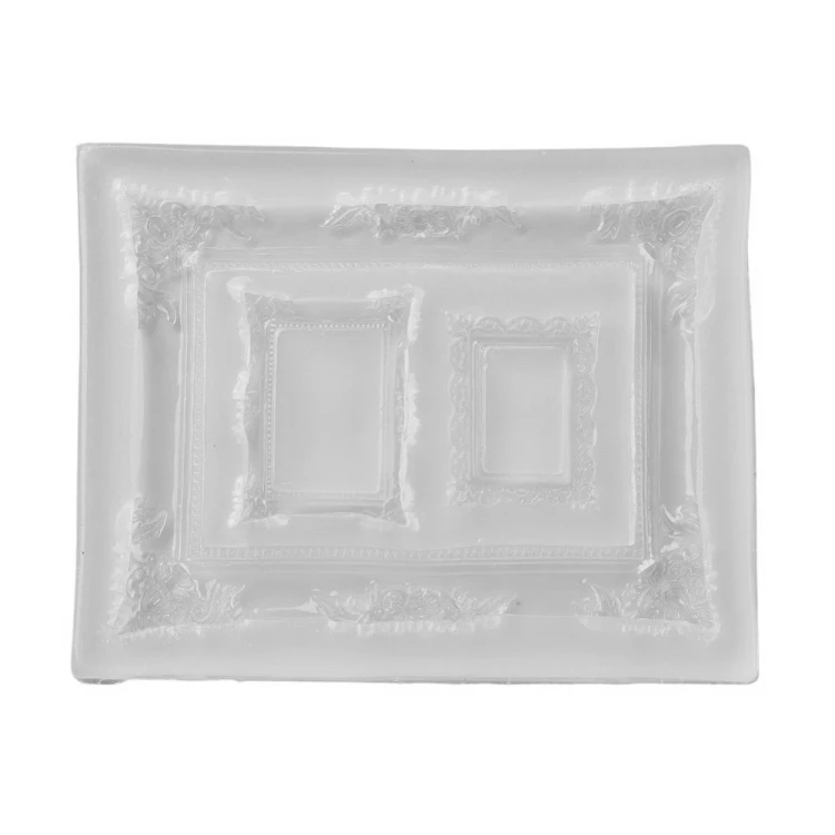 BFS738 Forma foremka silikonowa do żywicy zawieszka 13x10cm ramka