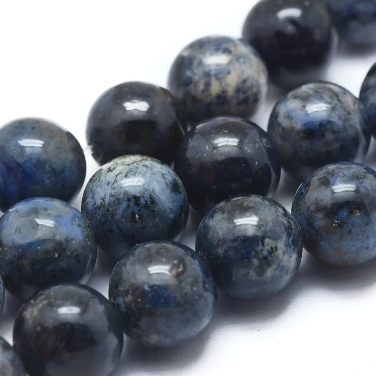 KK179 Dumortieryt kamień naturalny koraliki kule 8mm sznur 46szt