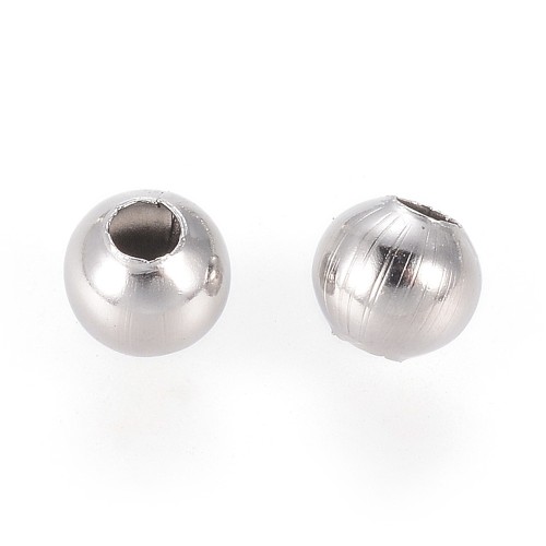 KPM67 Koraliki kuleczki przekładki 2x2mm 20szt stal nierdzewna