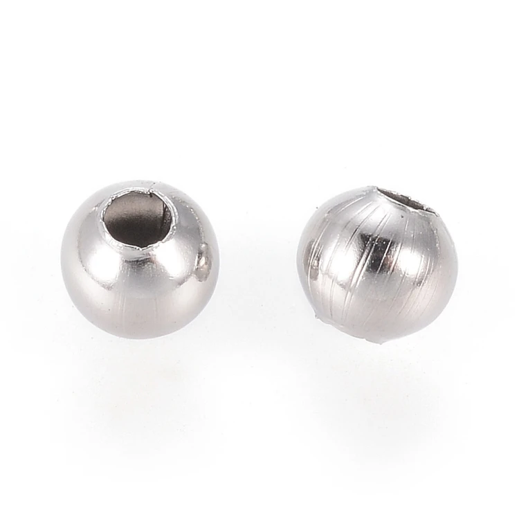 KPM67 Koraliki kuleczki przekładki 2x2mm 20szt stal nierdzewna
