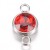LAC406 Łącznik ozdobny z kamieniem 01x18mm stal nierdzewna platynowy