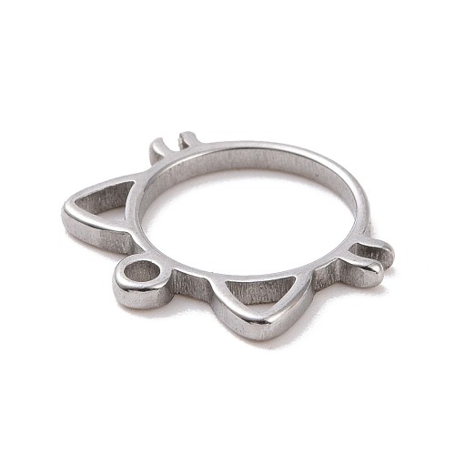 ZSS494 Zawieszka kot kotek 11x10mm stal nierdzewna szlachetna