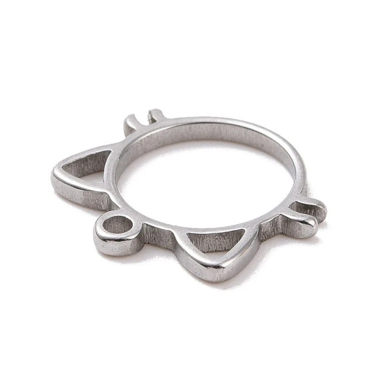 ZSS494 Zawieszka kot kotek 11x10mm stal nierdzewna szlachetna
