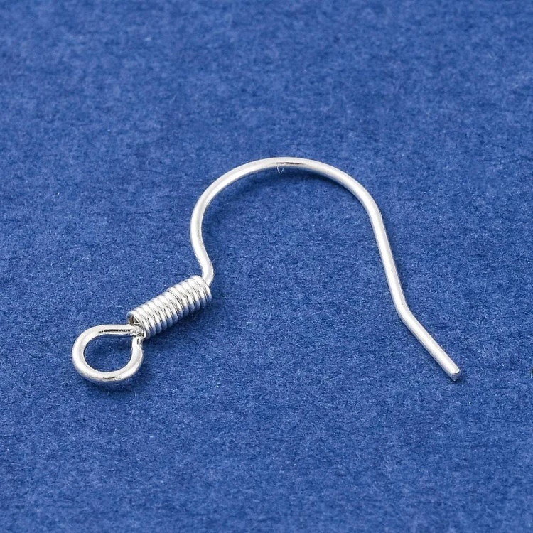 big81 Bigle otwarte 17x17mm z sprężynką mosiężne 10szt - srebrne