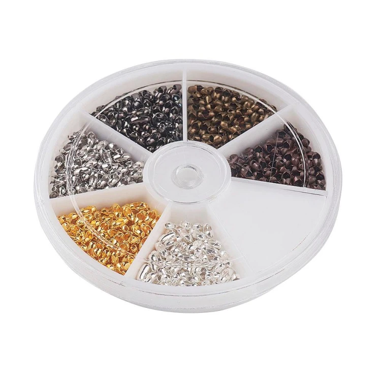 ZPF88 Zestaw łączniki do łańcuszka kulkowego 5x2mm mix