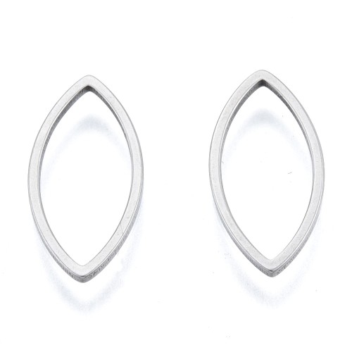 LAC413 Łącznik zawieszka do biżuterii oko 8x17mm stal nierdzewna 2szt - platynowy
