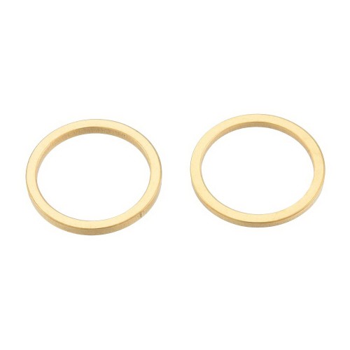 LAC416 Łącznik zawieszka do biżuterii kółko koło 12mm stal nierdzewna 2szt - złoty