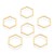 LAC418 Łącznik zawieszka do biżuterii heksagon 12x13mm stal nierdzewna- złoty
