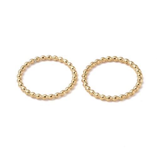 LAC424 Łącznik zawieszka do biżuterii okrągły 12,5mm stal nierdzewna (IP)- złoty 18K