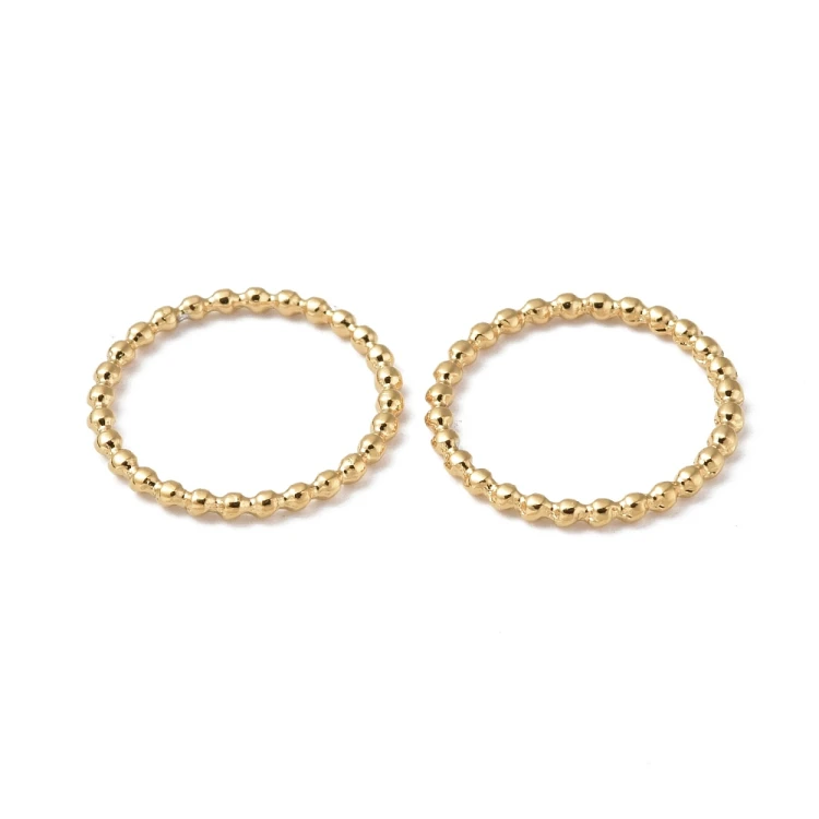 LAC424 Łącznik zawieszka do biżuterii okrągły 12,5mm stal nierdzewna (IP)- złoty 18K