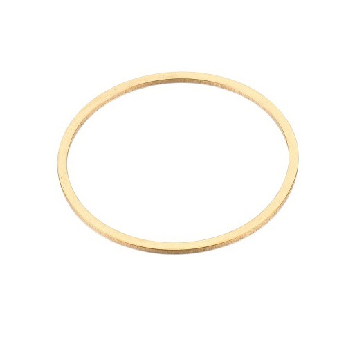 LAC425 Łącznik zawieszka do biżuterii okrągły 25mm stal nierdzewna (IP) 2szt- złoty 18K