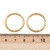 LAC430 Łącznik zawieszka do biżuterii okrągły 22mm stal nierdzewna (IP) 2szt- złoty 18K