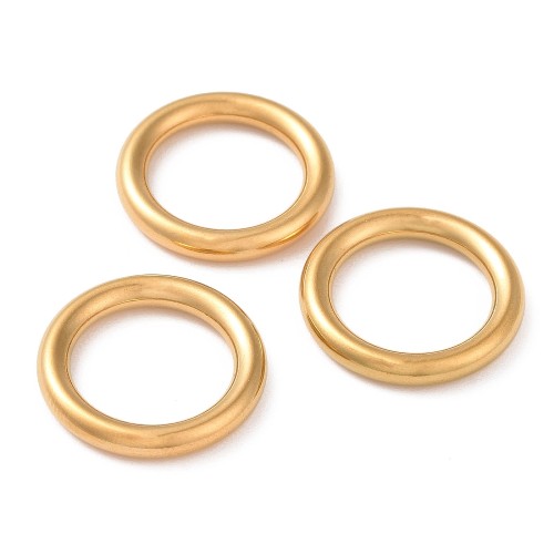 LAC432 Łącznik zawieszka do biżuterii okrągły 20mm stal nierdzewna- złoty
