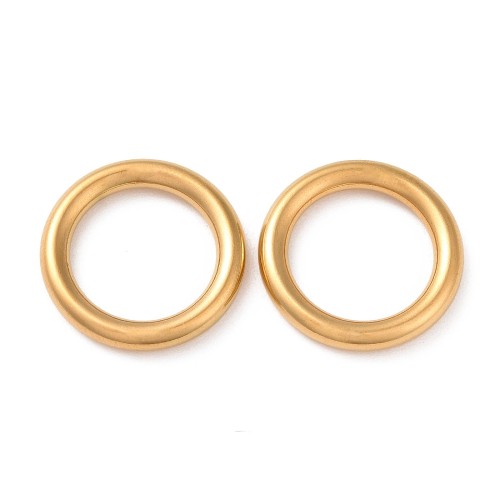 LAC432 Łącznik zawieszka do biżuterii okrągły 20mm stal nierdzewna- złoty