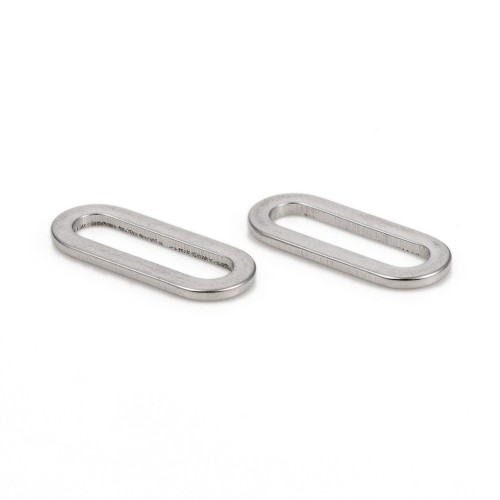 LAC439 Łącznik zawieszka do biżuterii owalny 7x16mm stal nierdzewna 2szt- platynowy