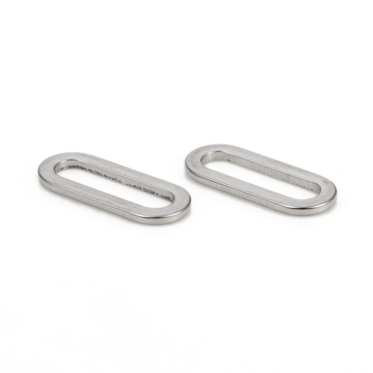 LAC439 Łącznik zawieszka do biżuterii owalny 7x16mm stal nierdzewna 2szt- platynowy