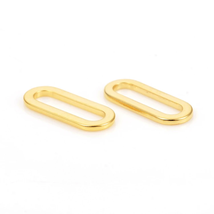 LAC440 Łącznik zawieszka do biżuterii owalny 7x16mm stal nierdzewna 2szt- złoty