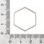 LAC462 Łącznik zawieszka do biżuterii heksagon 22x25mm mosiężny 2szt- platynowy