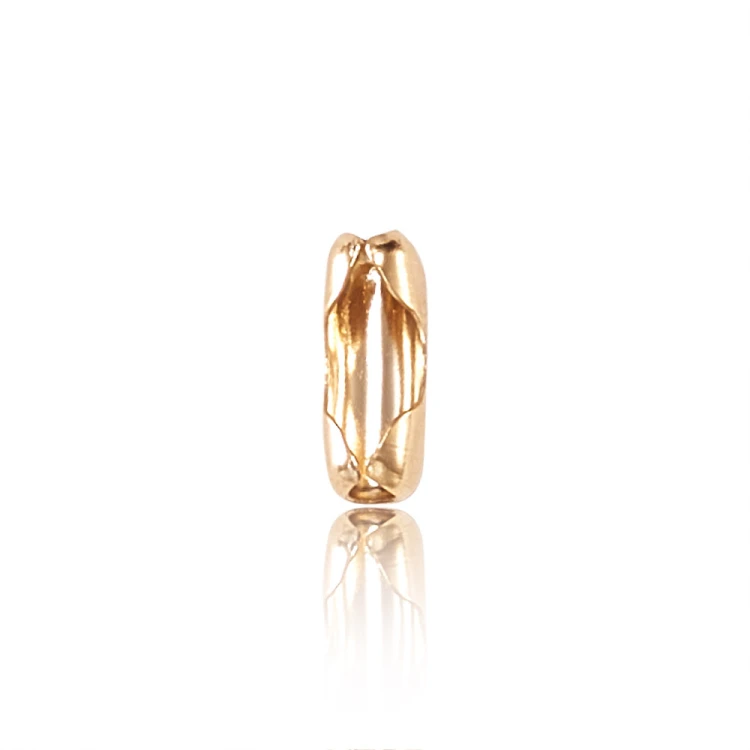 ZPF89 Zestaw łączniki spinki do łańcuszka kulkowego 2,4mm złote