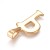 ZSS495 Zawieszka stal nierdzewna literka litera P 13x20mm złota