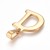 ZSS499 Zawieszka stal nierdzewna literka litera D 16x20mm złota