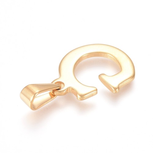 ZSS500 Zawieszka stal nierdzewna literka litera G 16x20mm złota