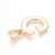 ZSS500 Zawieszka stal nierdzewna literka litera G 16x20mm złota