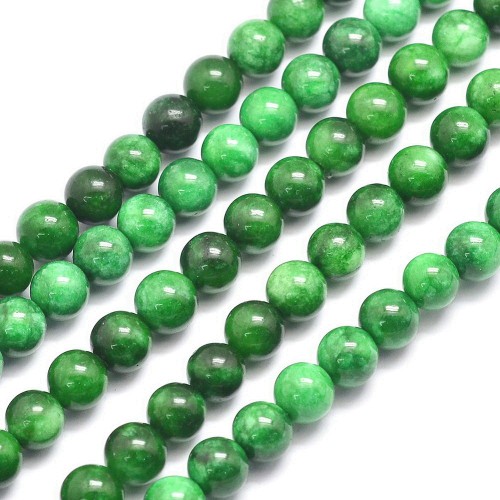 JAD195 Jadeit Malezyjski kamień naturalny koraliki kule 6mm sznur 63szt