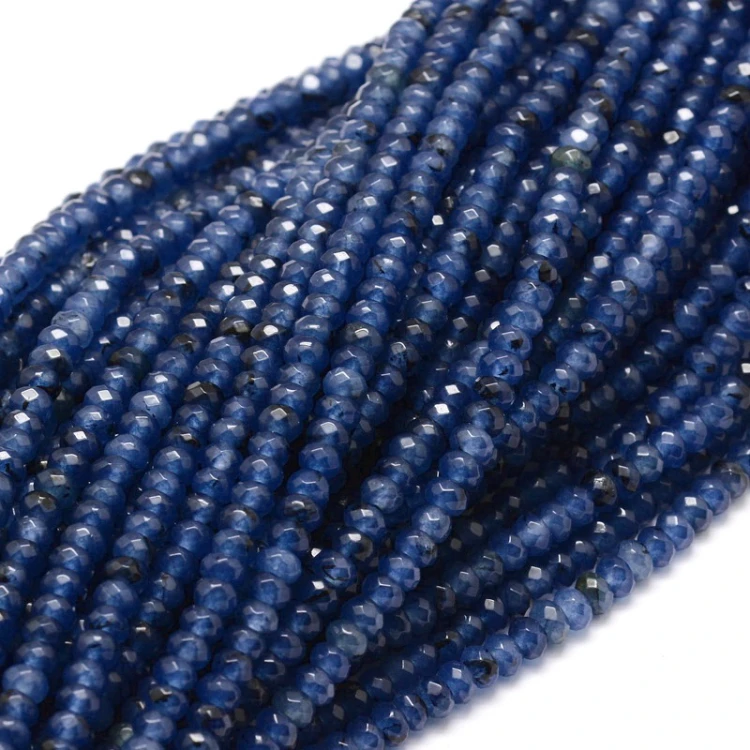 JAD202 Jadeit Malezyjski kamień naturalny koraliki rondelle 4x3mm fasetowane